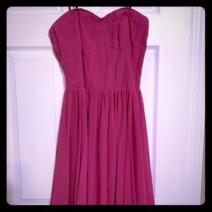 Pink strapless Guess mini dress